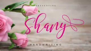 Shany - Free Handwritten & Cursive Font