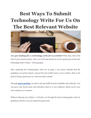 best ways to submit technology write