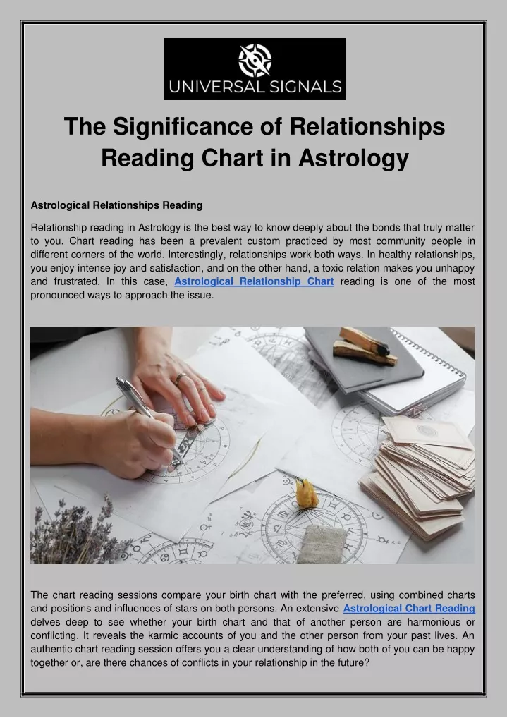 the significance of relationships reading chart