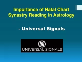 Natal Chart Synastry - Universal Signals