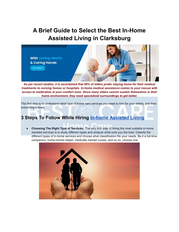 a brief guide to select the best in home assisted