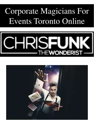 corporate magicians for events toronto online