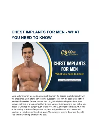chest implants for men what you need to know