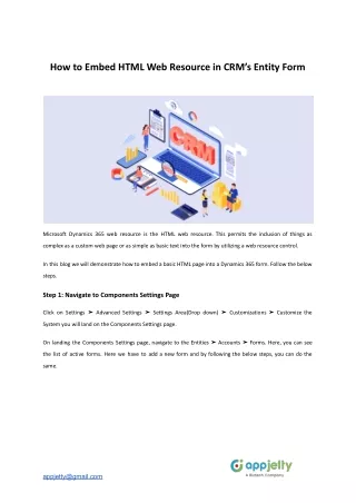 how to embed html web resource in crm s entity