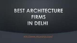 best architecture firms in delhi