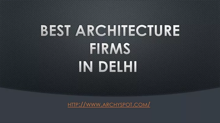 best architecture firms in delhi