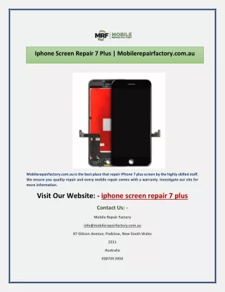 iphone screen repair 7 plus mobilerepairfactory