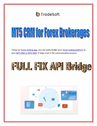 MT5 CRM for Forex Brokerages