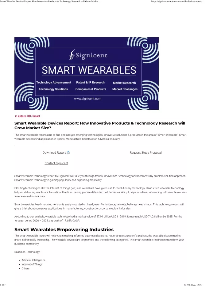 smart wearable devices report how innovative