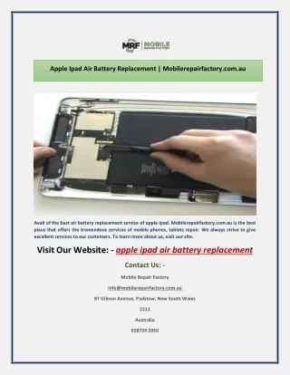 apple ipad air battery replacement