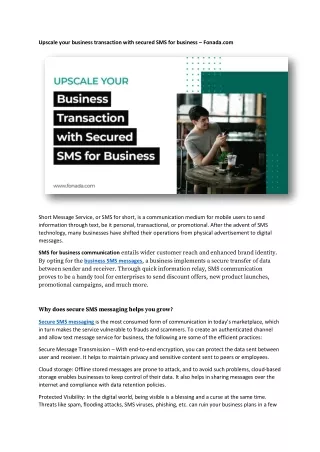 upscale your business transaction with secured