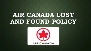 updates on Air Canada lost and found policy
