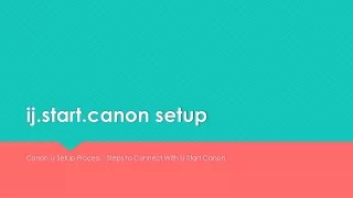 ij.start.canon setup