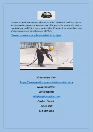 trouver un service de sablage industriel en ligne