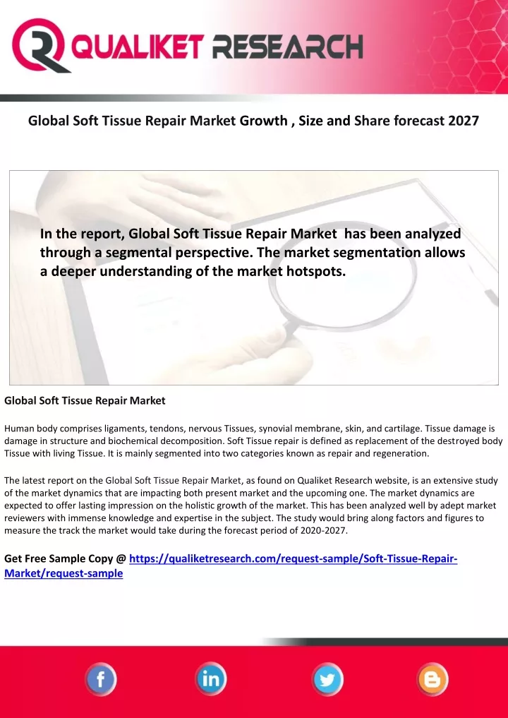 global soft tissue repair market growth size