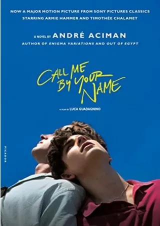 Prime Reading Call Me By Your Name online books