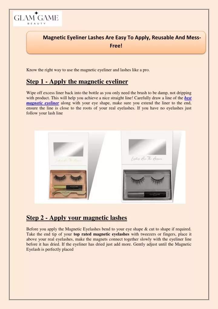 magnetic eyeliner lashes are easy to apply