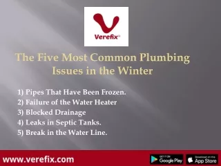 The Five Most Common Plumbing Issues In The Winter