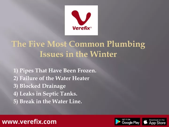 the five most common plumbing issues in the winter