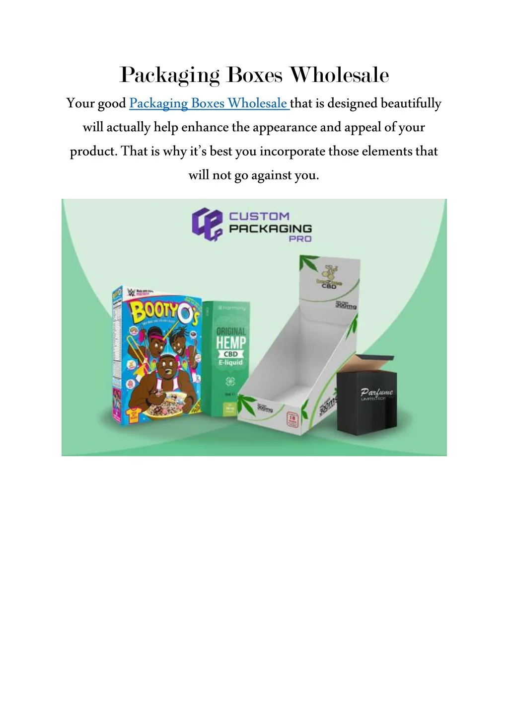 PPT - Packaging Boxes Wholesale PowerPoint Presentation, free download ...