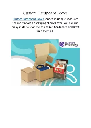 custom cardboard boxes