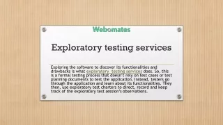 exploratory testing services