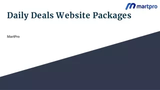 Daily Deals Website Packages