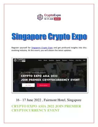 Singapore Crypto Expo