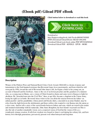 (Ebook pdf) Gilead PDF eBook