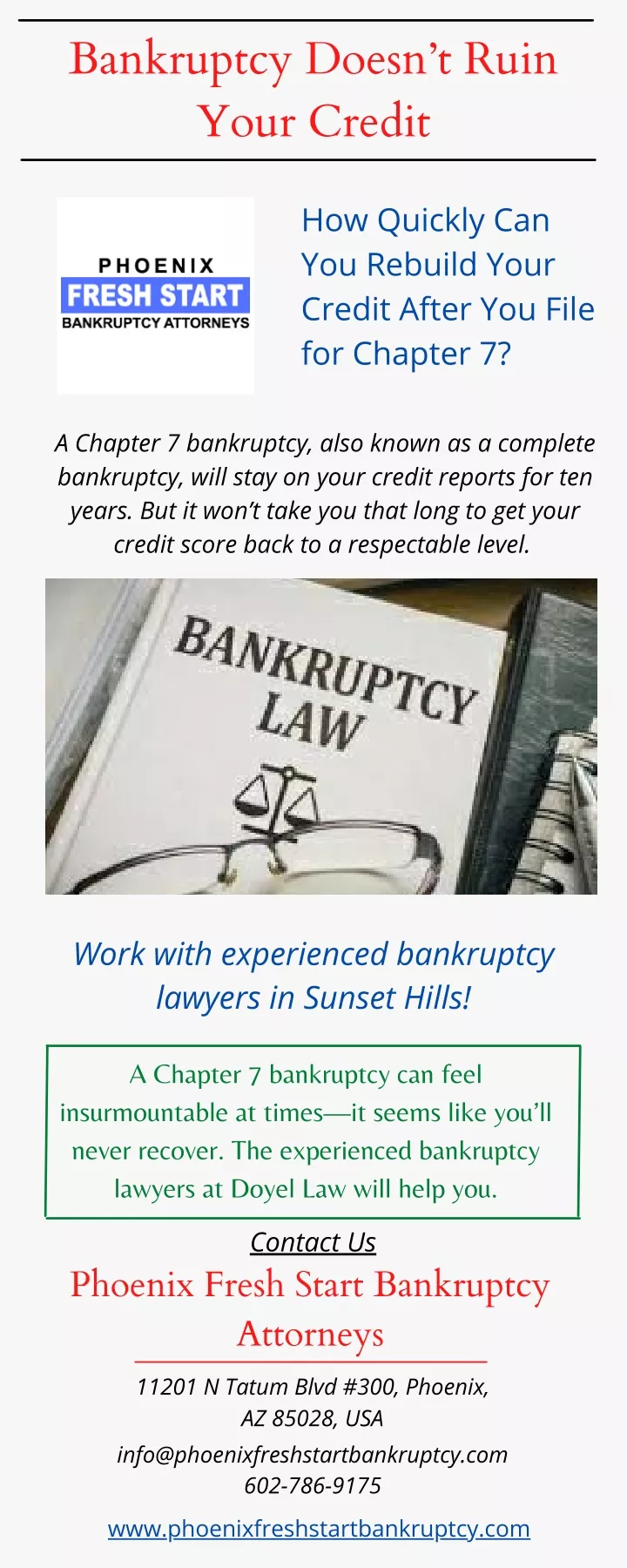 bankruptcy doesn t ruin your credit