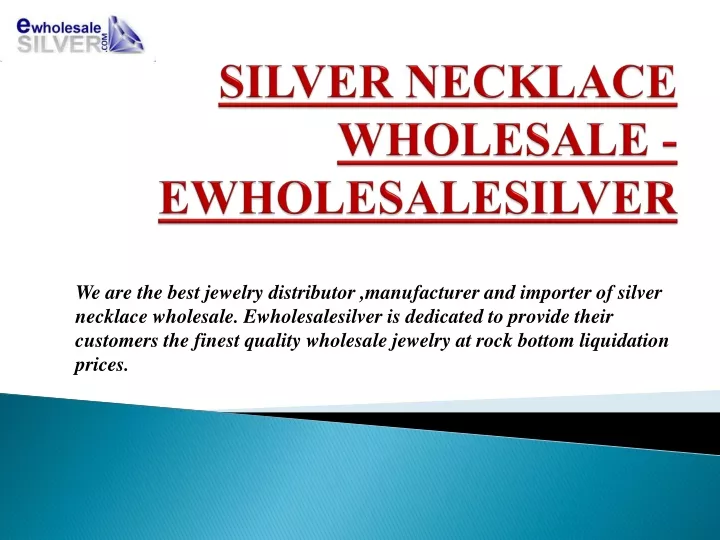 silver necklace wholesale ewholesalesilver