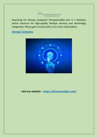 searching for devops company devopsenabler