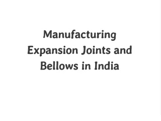 Manufacturing Expansion Joint in India