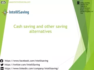 cash saving and other saving alternatives