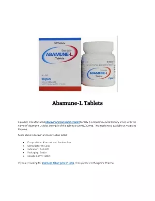 cipla has manufactured abacavir and lamivudine