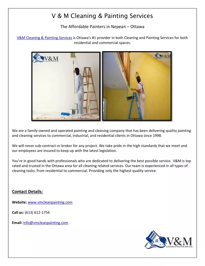 v m cleaning painting services