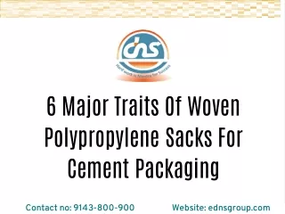 6 Major Traits Of Woven Polypropylene Sacks For Cement Packaging