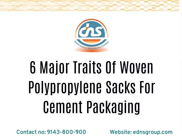 6 major traits of woven polypropylene sacks