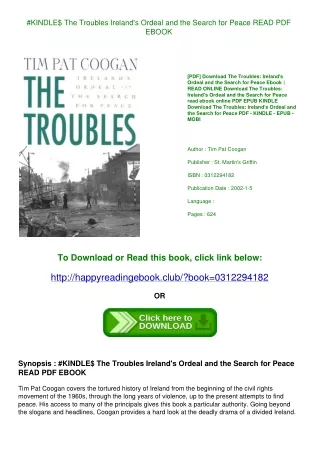 #KINDLE$ The Troubles Ireland's Ordeal and the Search for Peace READ PDF EBOOK