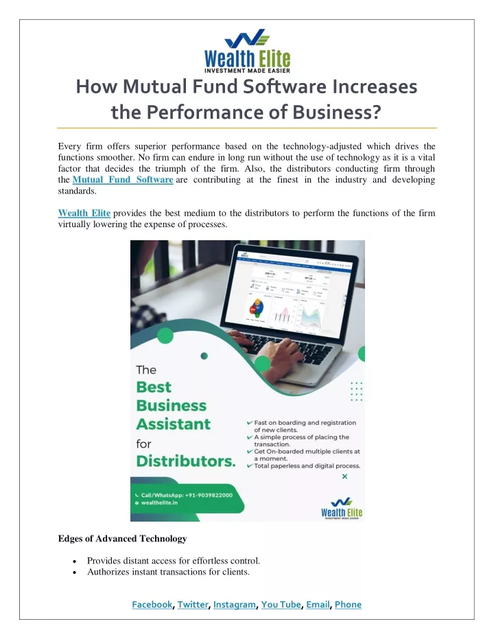 how mutual fund software increases