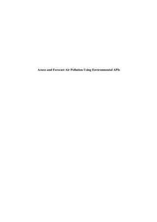 assess and forecast air pollution using