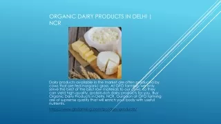 Organic Dairy Products in Delhi  NCR