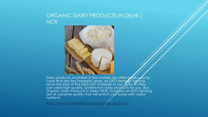 organic dairy products in delhi ncr