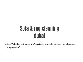 Sofa & rug cleaning dubai