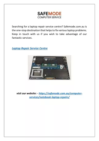 Laptop Repair Service Centre | Safemode.com.au