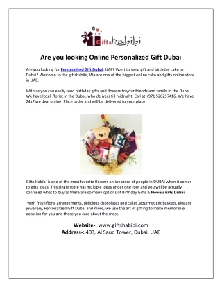 Are you looking Online Personalized Gift Dubai