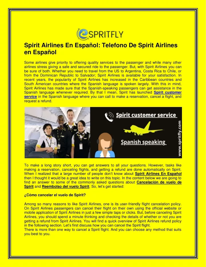 spirit airlines en espa ol telefono de spirit