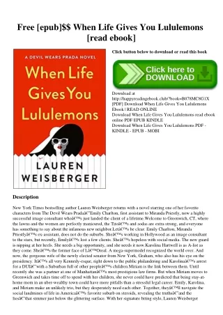 Free [epub]$$ When Life Gives You Lululemons [read ebook]