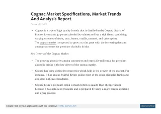 cognac market speci cations market trends