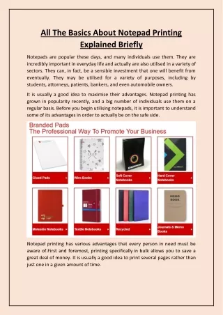 all the basics about notepad printing explained